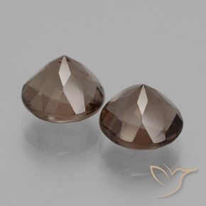 Pedras preciosas de Quartzo Fumê Castanho médio natural de 3.84 ct, Redondo, VVS-VS
