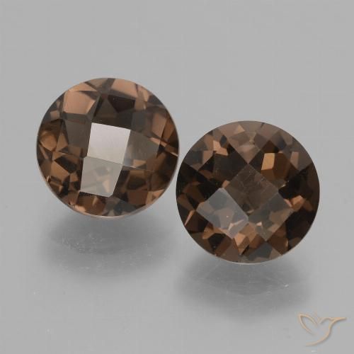 3.58ctw Natural Hickory Brown Quartzo Fumê, Redondo, VS