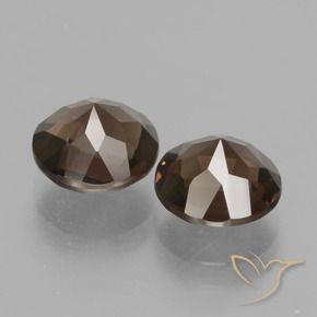 Pedras preciosas de Quartzo Fumê Hickory Brown natural de 3.58 ct, Redondo, VS