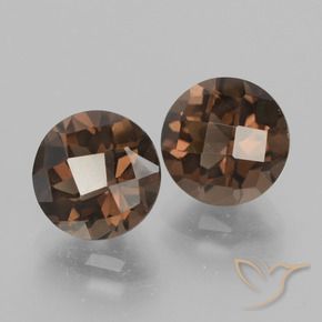 Pedras preciosas de Quartzo Fumê Castanho médio natural de 3.68 ct, Redondo, VS