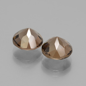 Pedras preciosas de quartzo fumê marrom natural de 3,71 ct, corte redondo, VS