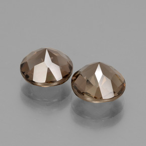 Pedras preciosas de Quartzo Fumê Chocolate marrom natural de 3.82 ct, Corte Redondo, VS