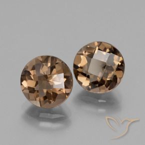 Pedras preciosas de Quartzo Fumê Castanho médio natural de 3.59 ct, Redondo, VS