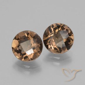 Pedras preciosas de Quartzo Fumê Castanho médio natural de 3.54 ct, Redondo, VS