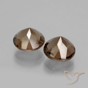 Pedras preciosas de Quartzo Fumê Chocolate marrom natural de 3.78 ct, Redondo, VS
