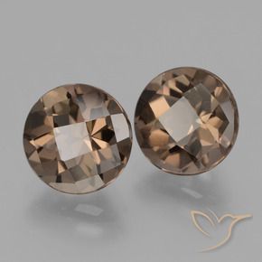Pedras preciosas de Quartzo Fumê Marrom natural de 3.72 ct, Redondo, VS
