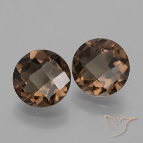 Pedras preciosas de Quartzo Fumê Hickory Brown natural de 3.30 ct, Redondo, VS