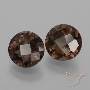 Pedras preciosas de Quartzo Fumê Castanho médio natural de 3.57 ct, Redondo, VS