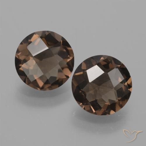 2.80ctw Natural Hickory Brown Quartzo Fumê, Redondo, VS