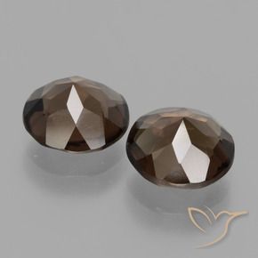 Pedras preciosas de Quartzo Fumê Hickory Brown natural de 2.80 ct, Redondo, VS