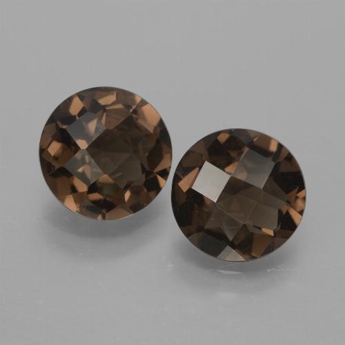Pedras preciosas de Quartzo Fumê Castanho médio natural de 3.08 ct, Corte Redondo, VS