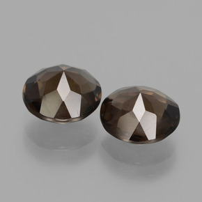 Pedras preciosas de Quartzo Fumê Castanho médio natural de 3.08 ct, Corte Redondo, VS