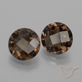 Pedras preciosas de Quartzo Fumê Hickory Brown natural de 3.16 ct, Redondo, VS