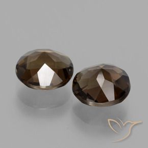 Pedras preciosas de Quartzo Fumê Hickory Brown natural de 3.16 ct, Redondo, VS