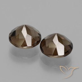 Pedras preciosas de Quartzo Fumê Hickory Brown natural de 3.49 ct, Redondo, VS