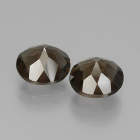 Pedras preciosas de quartzo fumê marrom natural de  ct, corte redondo, VS