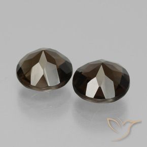 Pedras preciosas de Quartzo Fumê Azul escuro natural de 3.62 ct, Redondo, VS