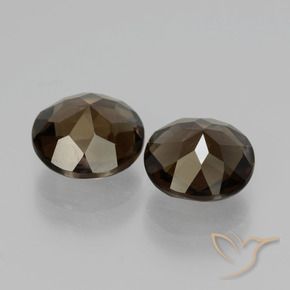 Pedras preciosas de Quartzo Fumê Marrom escuro natural de 3.21 ct, Redondo, VS