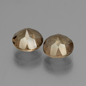 Pedras preciosas de Quartzo Fumê Castanho médio-escuro natural de 3.76 ct, Corte Redondo, VS