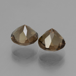 Pedras preciosas de quartzo fumê marrom natural de 4,14 ct, corte redondo, VVS-VS