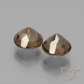 Pedras preciosas de Quartzo Fumê Castanho médio natural de 3.70 ct, Redondo, VS