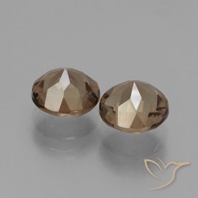 Pedras preciosas de Quartzo Fumê Chocolate marrom natural de 3.59 ct, Redondo, VS