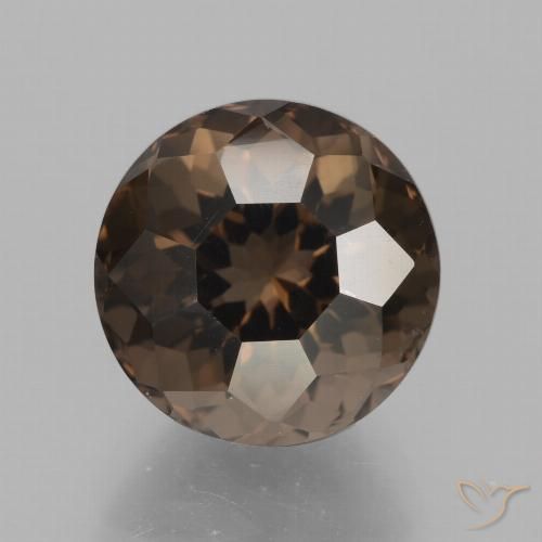 5.57ct Natural Umber Brown Quartzo Fumê, Redondo, VVS