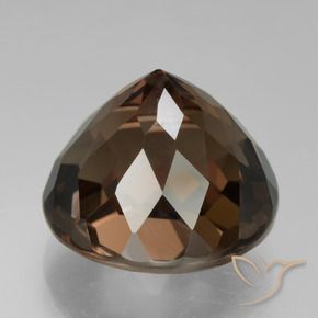 Quartzo Fumê Chocolate marrom Natural 10.75ct, Redondo, VVS