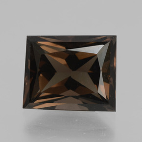 Quartzo fumê marrom natural 5,12ct, baguete, VVS
