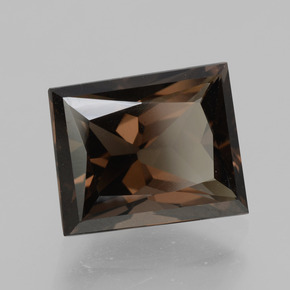 Quartzo fumê marrom natural 5,12ct, baguete, VVS