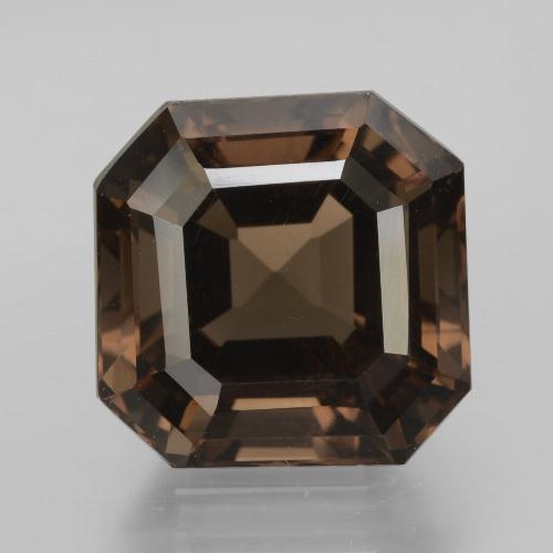 Quartzo fumê marrom natural 8,90ct, corte esmeralda, VS