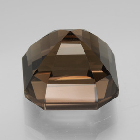 Quartzo fumê marrom natural 8,90ct, corte esmeralda, VS