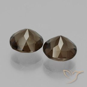 Pedras preciosas de Quartzo Fumê Castanho médio natural de 3.67 ct, Redondo, VVS-VS