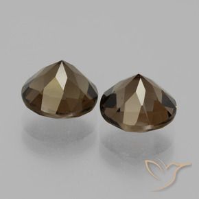 Pedras preciosas de quartzo fumê marrom natural de 3,62 ct, corte redondo, VVS-VS