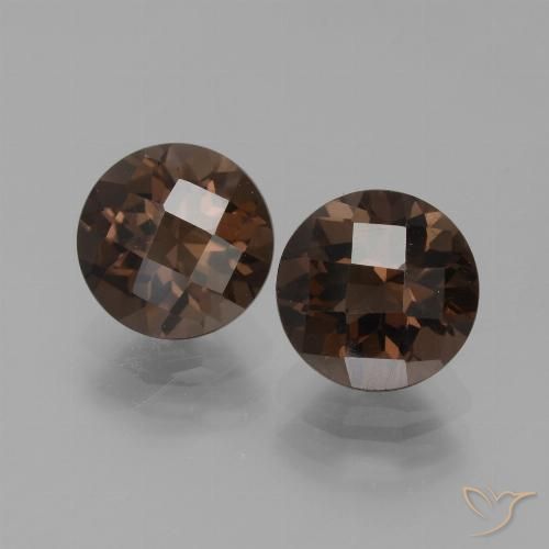 3.83ctw Natural Umber Brown Quartzo Fumê, Redondo, VVS-VS