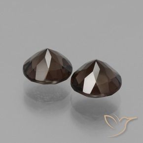 Pedras preciosas de Quartzo Fumê Umber Brown natural de 3.83 ct, Redondo, VVS-VS