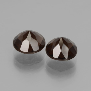 Pedras preciosas de quartzo fumê marrom natural de 3,63 ct, corte redondo, VS