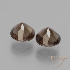 Pedras preciosas de Quartzo Fumê Umber Brown natural de 4.00 ct, Redondo, VVS-VS