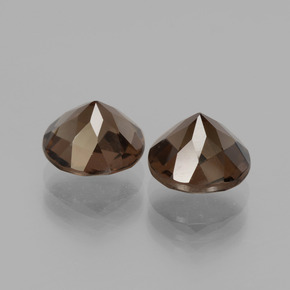 Pedras preciosas de quartzo fumê marrom natural de 3,76 ct, corte redondo, VS