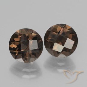 Pedras preciosas de Quartzo Fumê Azul escuro natural de 3.77 ct, Redondo, VVS-VS
