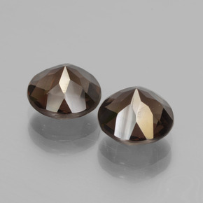 Pedras preciosas de quartzo fumê marrom natural de 3,60 ct, corte redondo, VVS-VS