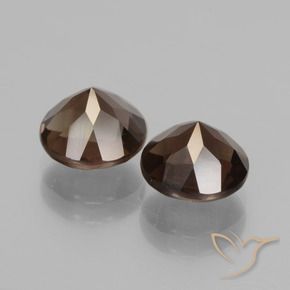 Pedras preciosas de Quartzo Fumê Hickory Brown natural de 3.70 ct, Redondo, VS