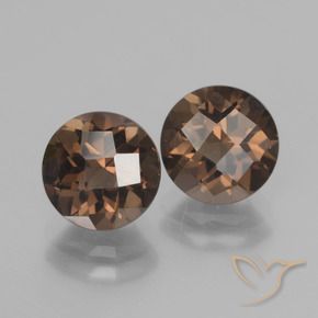 Pedras preciosas de Quartzo Fumê Castanho médio natural de 3.78 ct, Redondo, VVS-VS