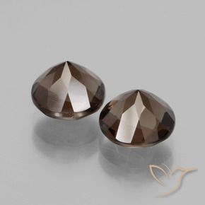 Pedras preciosas de Quartzo Fumê Castanho médio natural de 3.78 ct, Redondo, VVS-VS