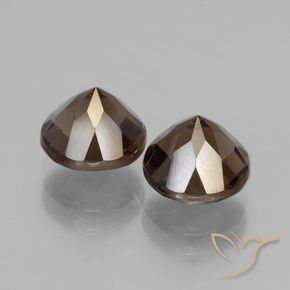 Pedras preciosas de Quartzo Fumê Castanho médio natural de 3.91 ct, Redondo, VVS-VS