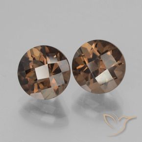 Pedras preciosas de Quartzo Fumê Castanho médio natural de 3.97 ct, Redondo, VVS-VS