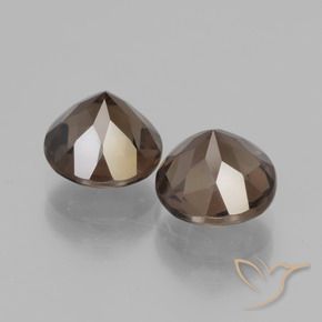 Pedras preciosas de Quartzo Fumê Castanho médio natural de 3.97 ct, Redondo, VVS-VS
