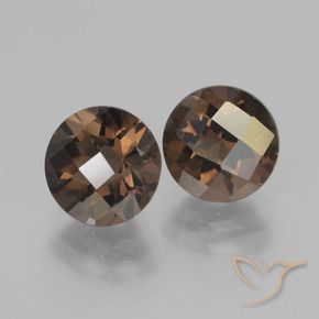 Pedras preciosas de Quartzo Fumê Castanho médio natural de 3.85 ct, Redondo, VVS-VS