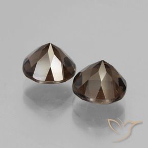 Pedras preciosas de Quartzo Fumê Castanho médio natural de 3.85 ct, Redondo, VVS-VS