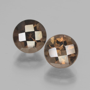 Pedras preciosas de Quartzo Fumê Marrom natural de 4.01 ct, Corte Redondo, VVS-VS